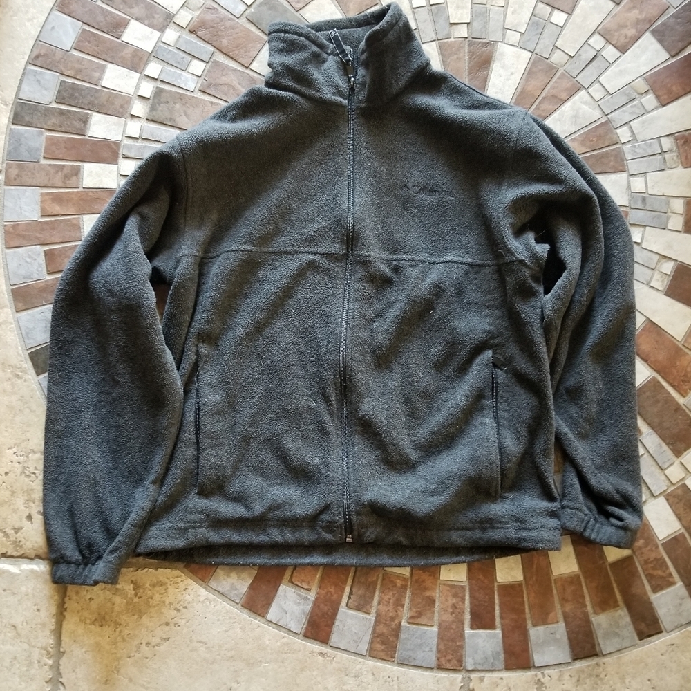 Columbia Men's Gray Fleece Full Zip Top M